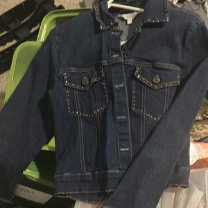 Vintage Uniform John Paul Richard blue Jean jeweled  Jacket small